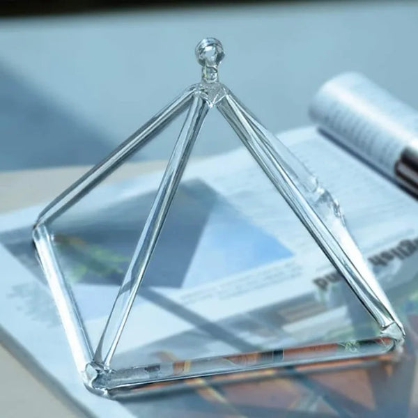 Quartz Singing Bowl Healing Crystal Pyramid Yoga Meditation Transparent Singing Bowls Sound Therapy Percussion Instruments