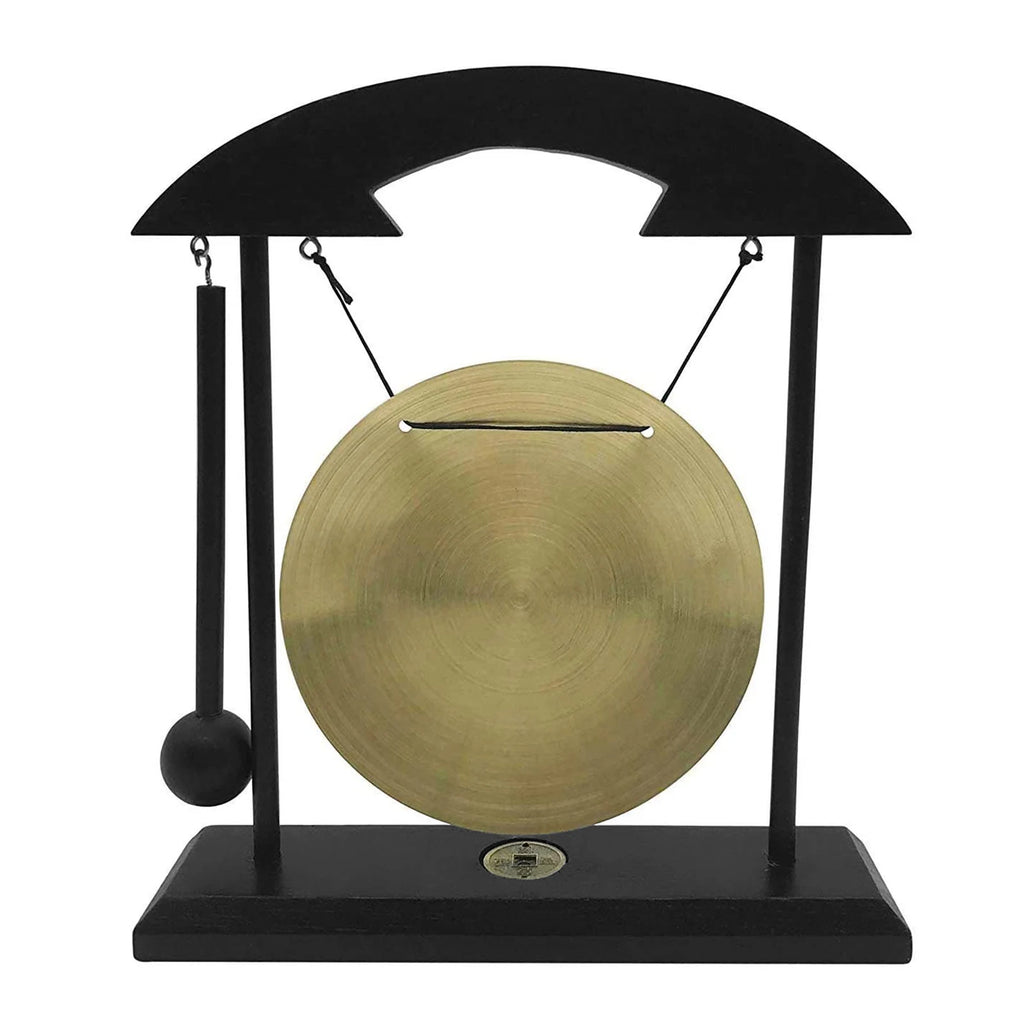 Mini Desktop Gong Table Wind Chime Percussion Instrument Cymbals Gongs with Mallet for Home Decor Housewarm Gift carillon à vent