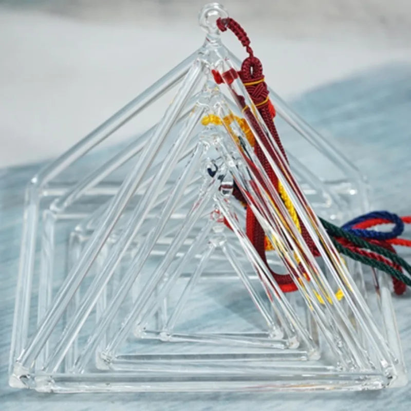 Quartz Singing Bowl Healing Crystal Pyramid Yoga Meditation Transparent Singing Bowls Sound Therapy Percussion Instruments