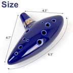 12 Tones Alto Ceramic Ocarina with Song Book