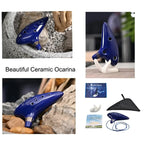 12 Tones Alto Ceramic Ocarina with Song Book