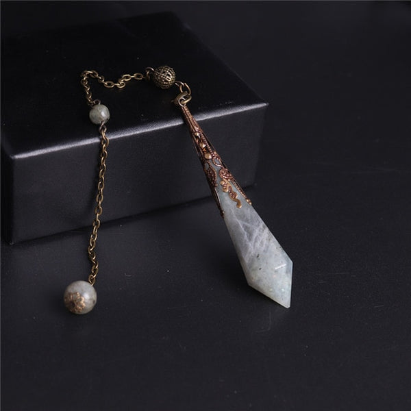 1PC High Quality Natural Stone Lapis Lazuli Facet Reiki Pendulum for Dowsing Pendants Healing Pendule Chakra Crystal Jewelry