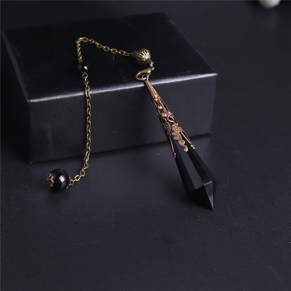 1PC High Quality Natural Stone Lapis Lazuli Facet Reiki Pendulum for Dowsing Pendants Healing Pendule Chakra Crystal Jewelry