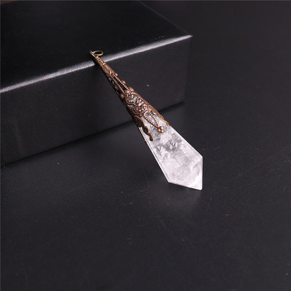 1PC High Quality Natural Stone Lapis Lazuli Facet Reiki Pendulum for Dowsing Pendants Healing Pendule Chakra Crystal Jewelry