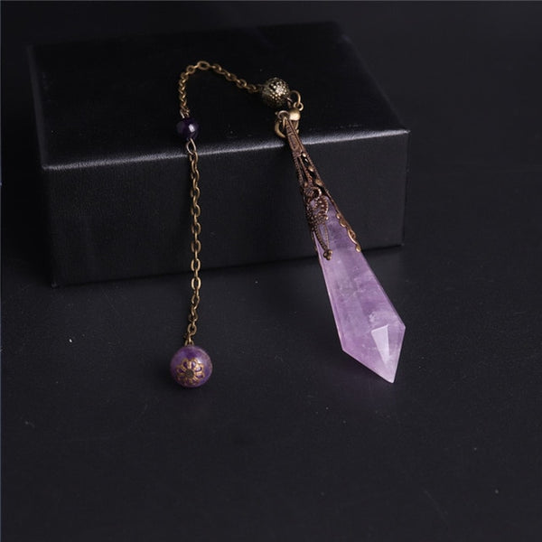 1PC High Quality Natural Stone Lapis Lazuli Facet Reiki Pendulum for Dowsing Pendants Healing Pendule Chakra Crystal Jewelry