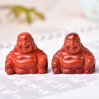 1PC Natural Stone Carved Maitreya Buddha Fengshui Crystal Statue Craft for Home Decoration Chakra Healing Reiki Quartz gift