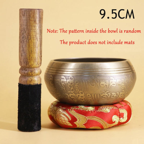 New Nepal Handmade Tibetan Singing Bowl Set Decorative-wall-dishes  Resonance Healing Meditation Chakra singing bowl