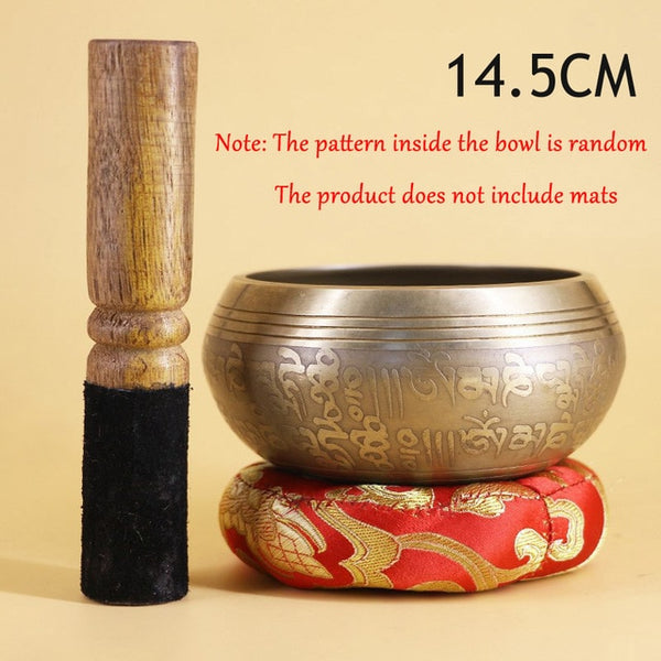 New Nepal Handmade Tibetan Singing Bowl Set Decorative-wall-dishes  Resonance Healing Meditation Chakra singing bowl