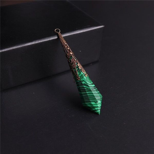 1PC High Quality Natural Stone Lapis Lazuli Facet Reiki Pendulum for Dowsing Pendants Healing Pendule Chakra Crystal Jewelry