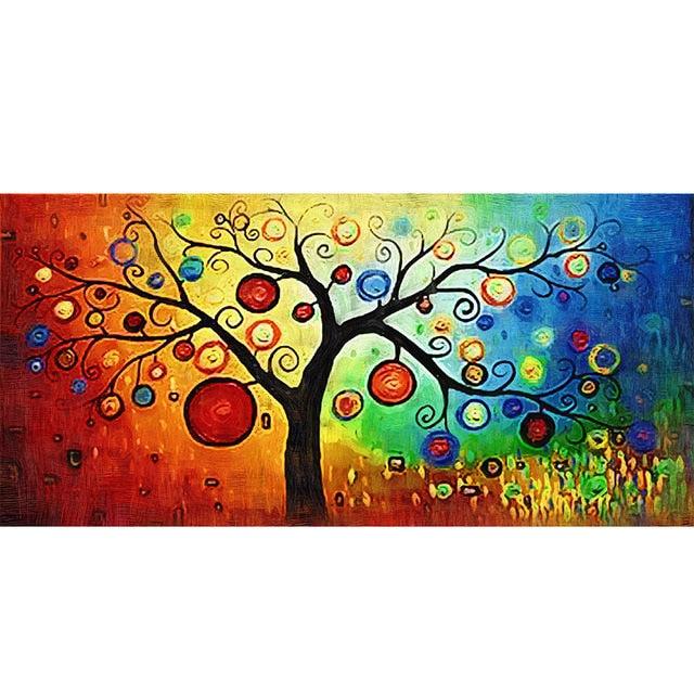 Tree of life Gustav Klimt Landscape Wall Art Canvas Scandinavian Poster Print Modern Wall Art Picture for Living Room