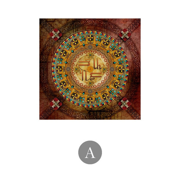 Tibet Thangka Buddha Spiritual Abstract HD Canvas Painting Posters And Prints Unique Home Decor Wall Art For Living Room ZY052